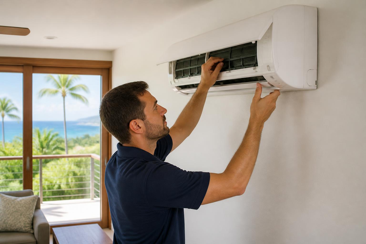 Mini-split system in a Maui home