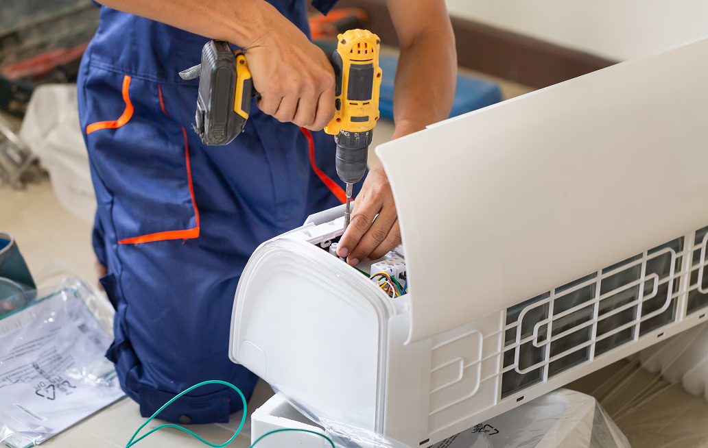 HVAC Technician at work